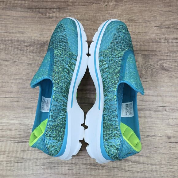 Skechers Go Walk 3 Women's Size 7.5 Teal Slip On Comfort Shoes (14057) - Picture 6 of 9